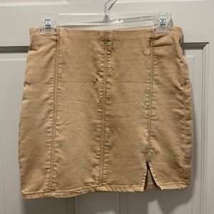 Free People mini khaki skirt